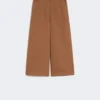 Cotton drill trousers, tobacco