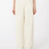 Cotton fleece trousers, ivory