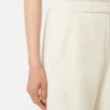 Cotton fleece trousers, ivory