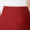 Cotton gabardine jersey trousers, red
