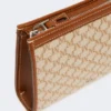 Cotton jacquard extra small pouch, hazelnut brown Cotton jacquard extra small pouch, hazelnut brown