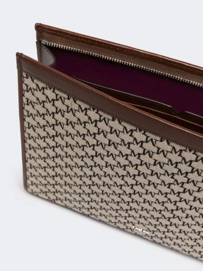 Cotton jacquard medium pouch, black Cotton jacquard medium pouch, black