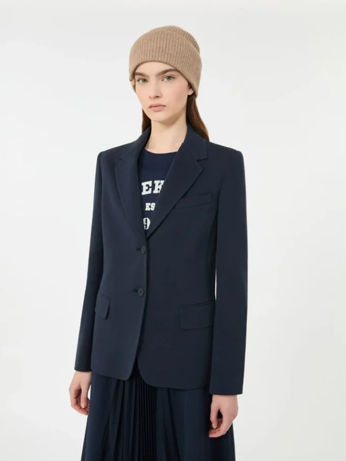 Cotton jersey blazer, navy Cotton jersey blazer, navy