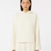 Cotton jersey sweatshirt, ivory