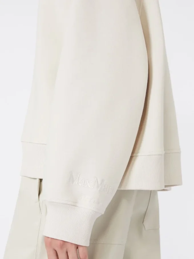 Cotton jersey sweatshirt, sand