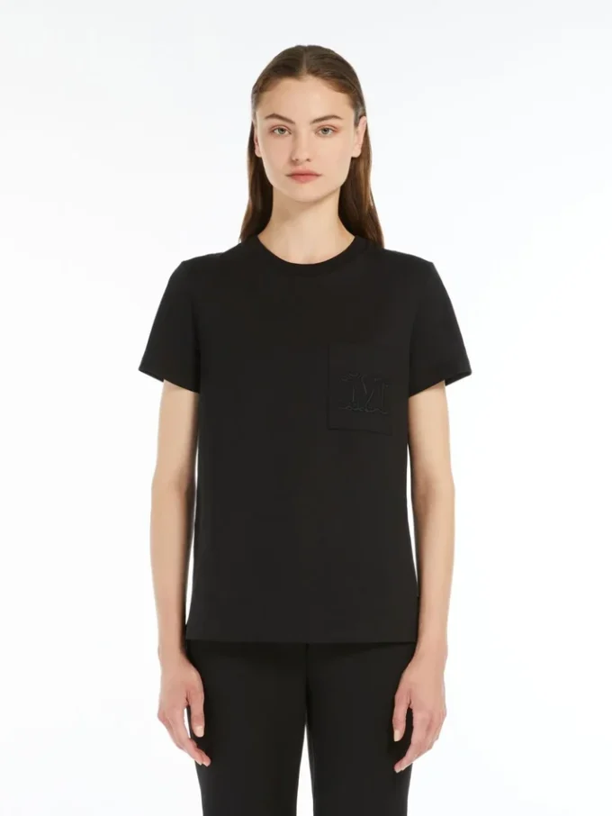 Cotton jersey t-shirt, black