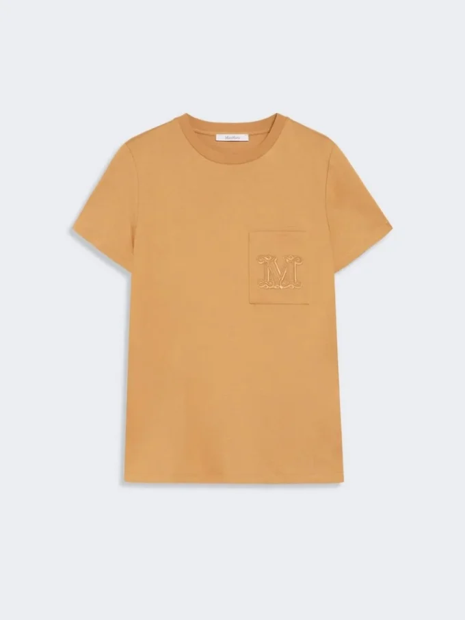 Cotton jersey t-shirt, camel