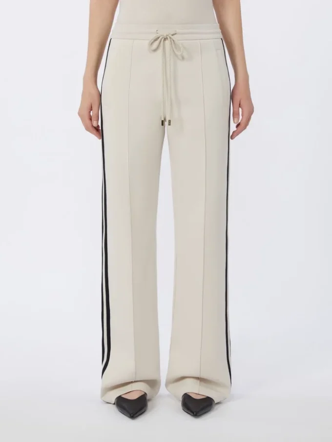 Cotton jersey trousers, ecru Cotton jersey trousers, ecru