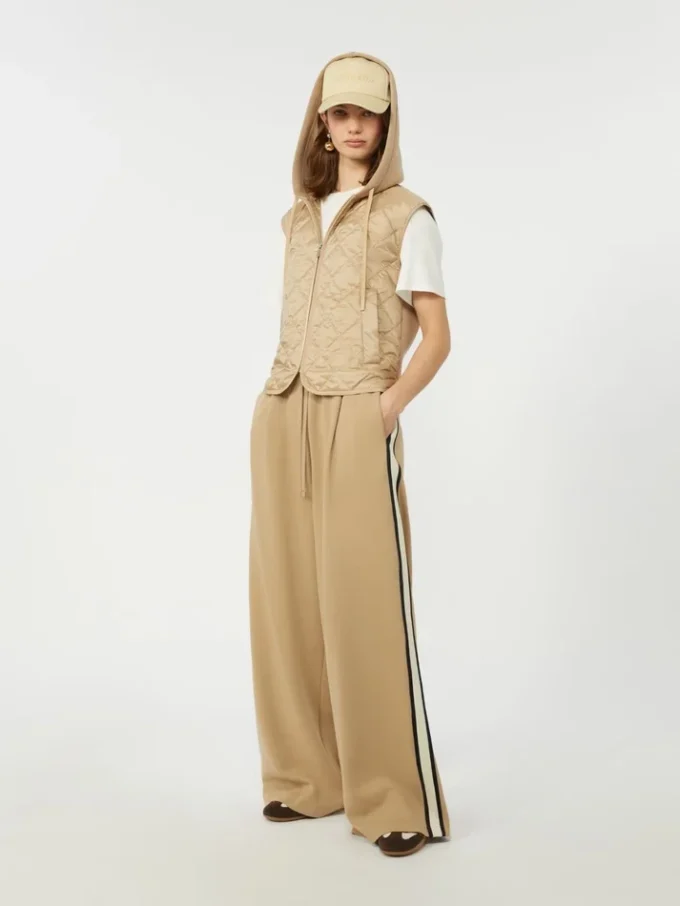 Cotton jersey trousers, hazelnut brown Cotton jersey trousers, hazelnut brown