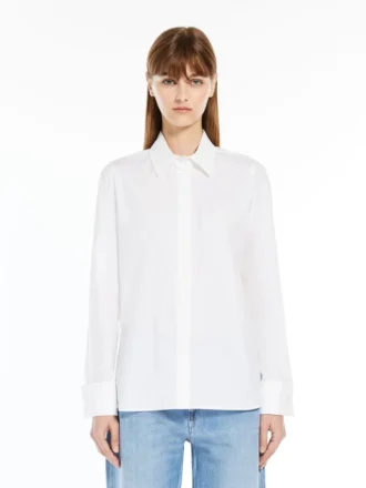 Cotton logo shirt, optical white