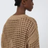 Cotton mesh jumper, desert
