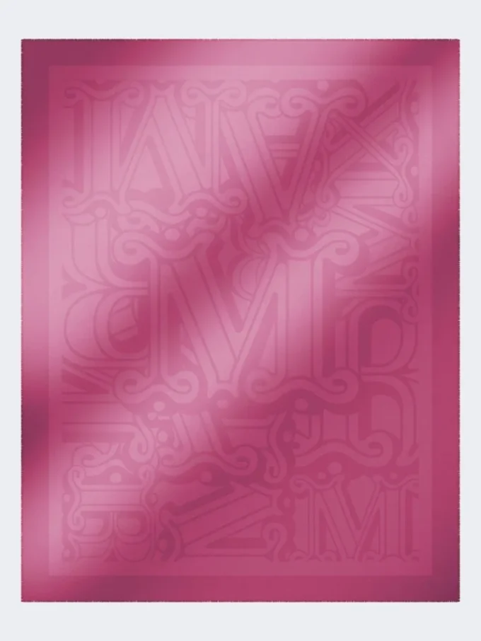 Cotton, modal and cashmere jacquard shawl, shocking pink