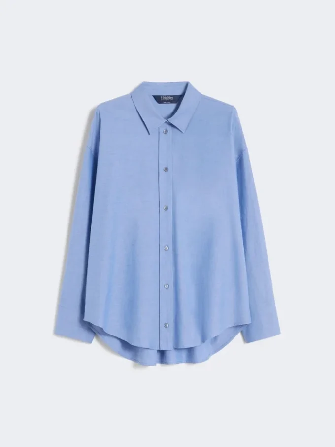 Cotton oxford shirt, light blue