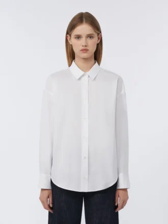 Cotton oxford shirt, white