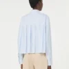 Cotton poplin shirt, light blue