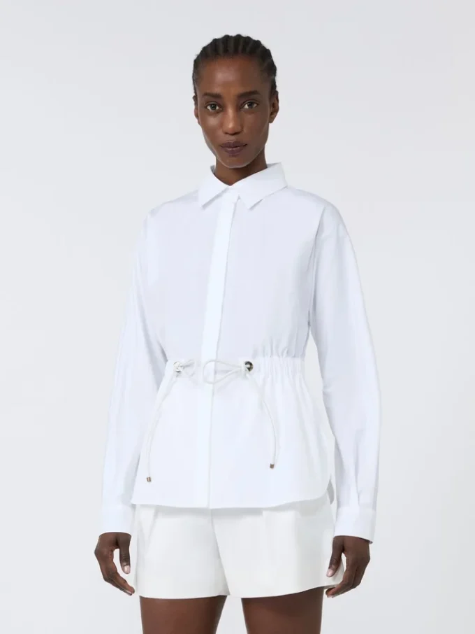 Cotton poplin shirt, optical white