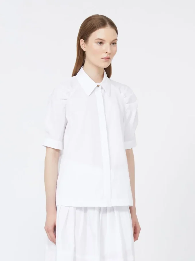 Cotton poplin shirt, optical white