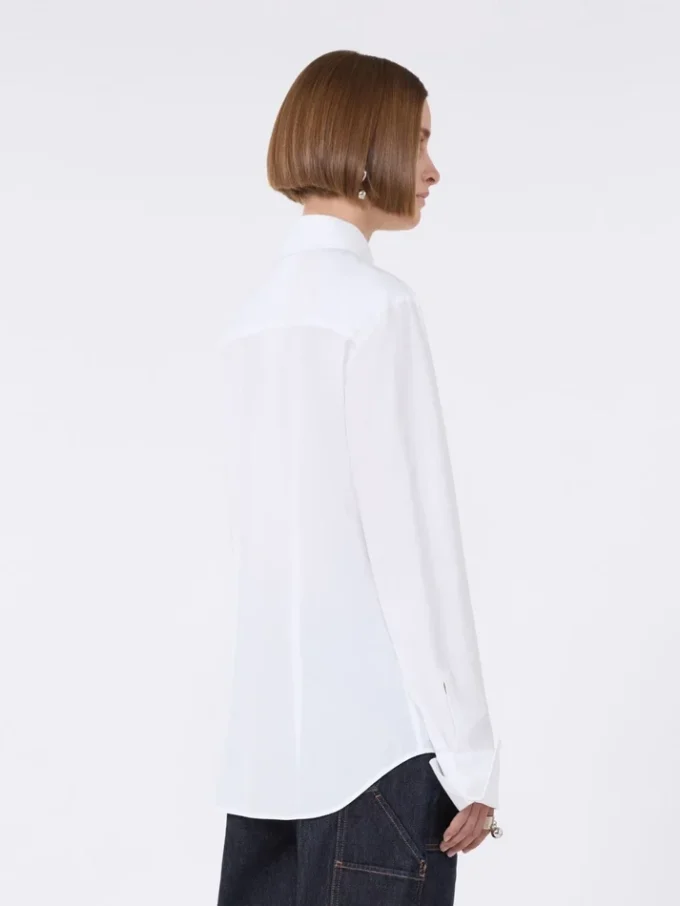 Cotton poplin shirt, optical white