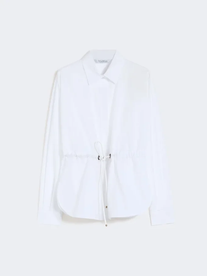 Cotton poplin shirt, optical white
