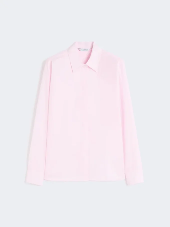 Cotton poplin shirt, pink