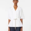 Cotton poplin shirt, white