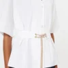Cotton poplin shirt, white