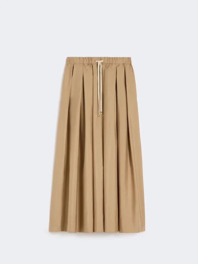 Cotton poplin skirt, desert