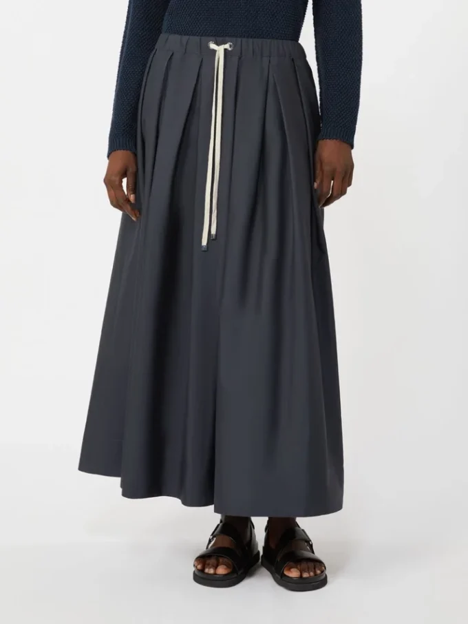 Cotton poplin skirt, ultramarine