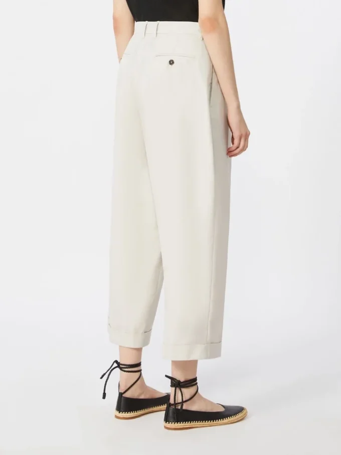 Cotton poplin trousers, ice