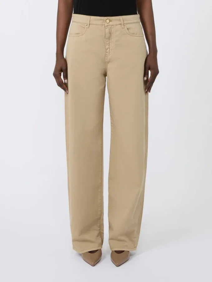 Cotton satin baggy trousers, colonial