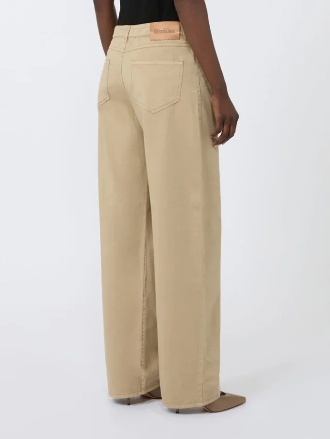 Cotton satin baggy trousers, colonial