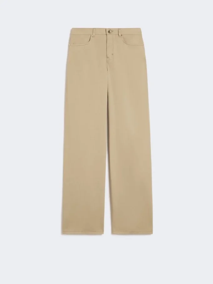 Cotton satin baggy trousers, colonial