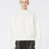 Cotton stretch sweatshirt, ivory