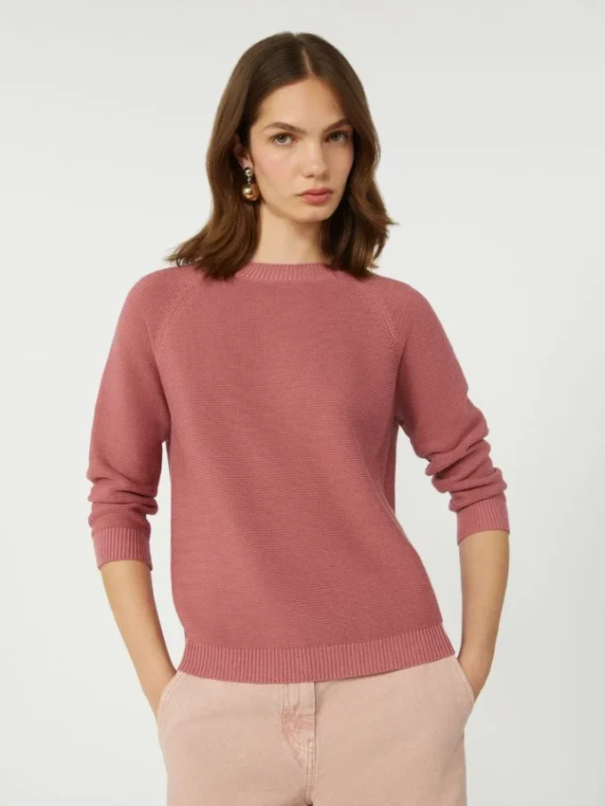 Cotton sweater, antique rose