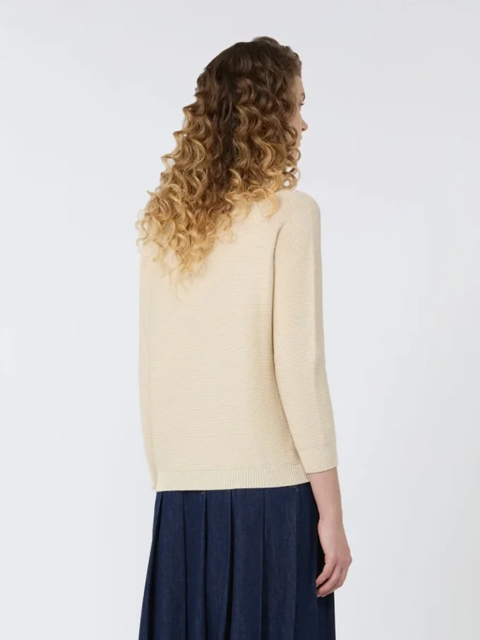 Cotton sweater, ecru