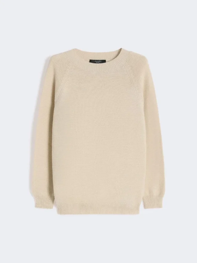 Cotton sweater, ecru