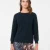 Cotton sweater, navy