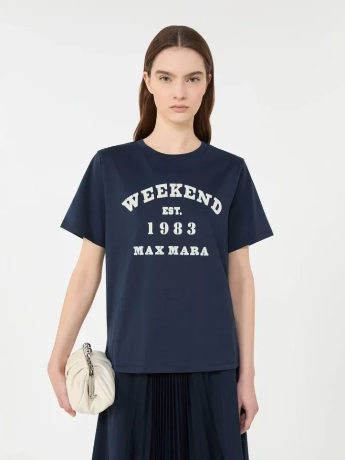 Cotton t-shirt with graphic print, navy Cotton t-shirt with graphic print, navy