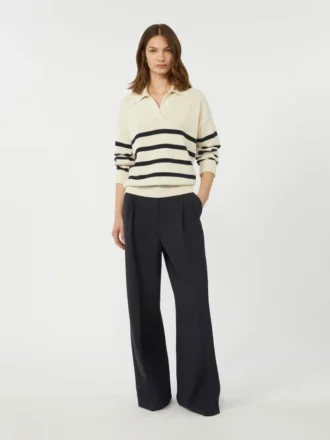 Cotton yarn jumper, navy