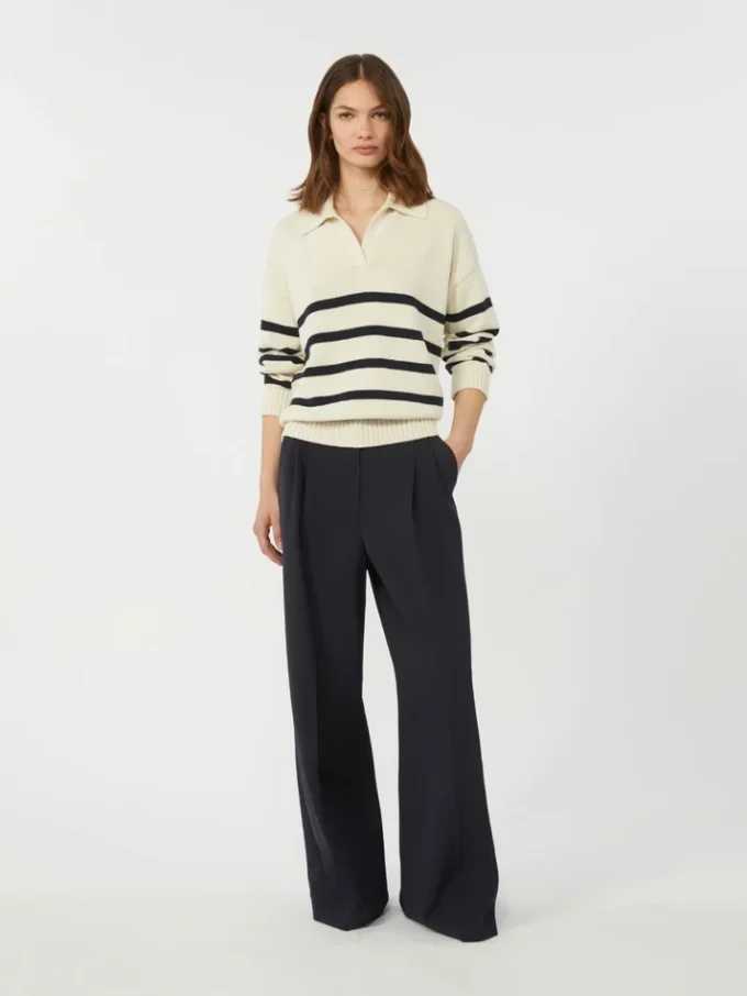 Cotton yarn jumper, navy