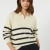 Cotton yarn jumper, navy