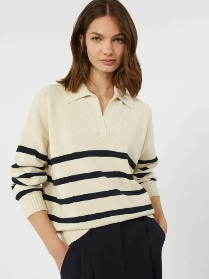 Cotton yarn jumper, navy