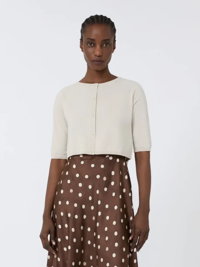 Cotton yarn shrug, white