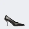 Court shoes in soft nappa leather, black