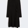 Crepe jersey dress, black