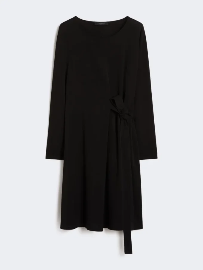 Crepe jersey dress, black