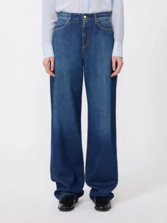 Denim baggy jeans, navy