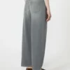 Denim barrel-leg jeans, medium grey