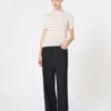Denim-effect jersey trousers, ultramarine