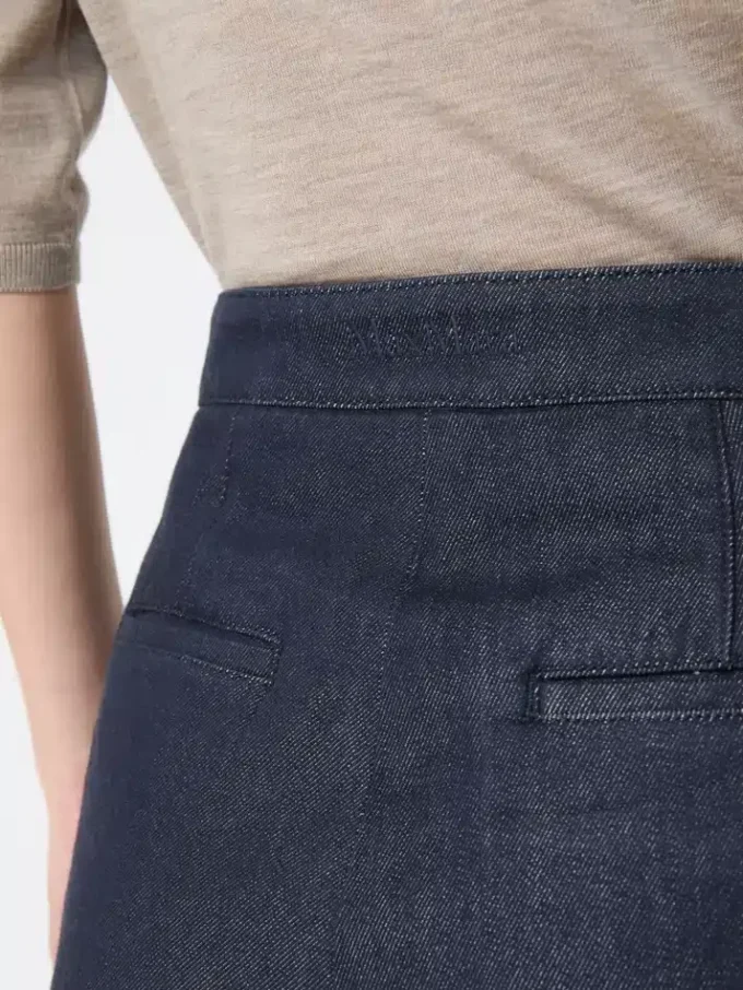 Denim-look cotton shorts, midnightblue Denim-look cotton shorts, midnightblue